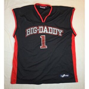 Big Daddy Gear Men XL Sleeveless Basketball Jersey Mesh Black Red Number 1 Shirt